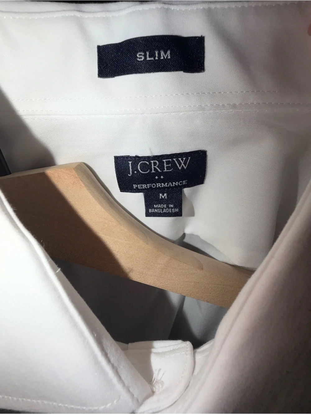 J. Crew Men's White Spread Collar Dress Shirt